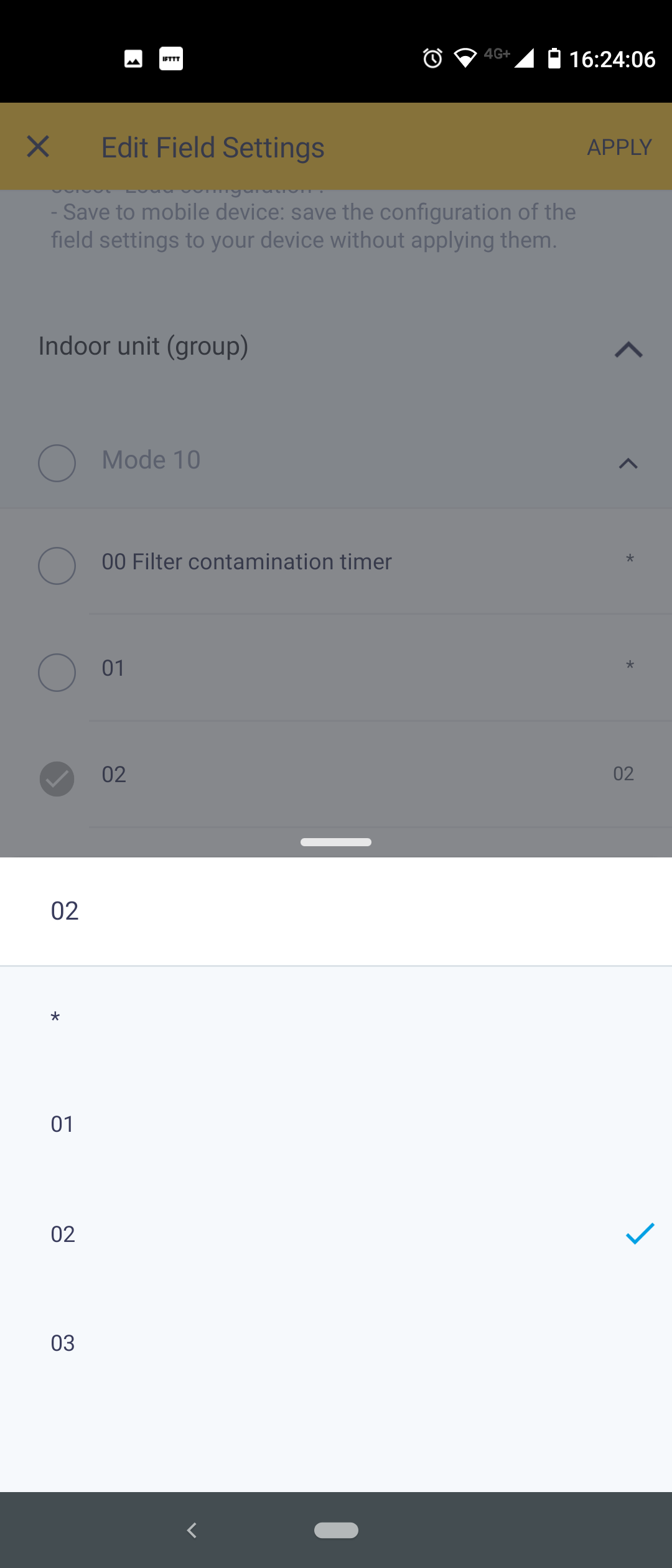 Madoka Assistant App Edit Field Screen - Mode 10, Value 02
