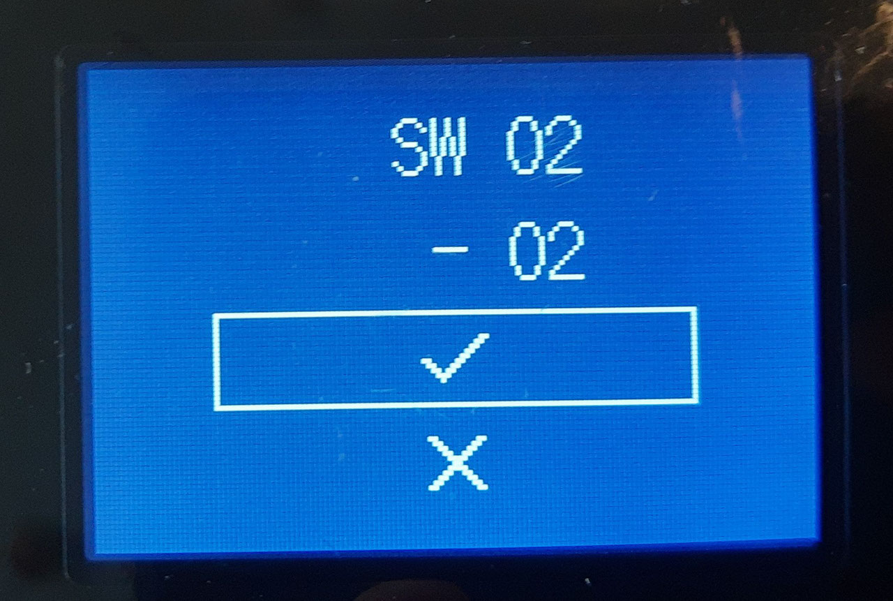Wired Remote Controller SW To 02 Confirm