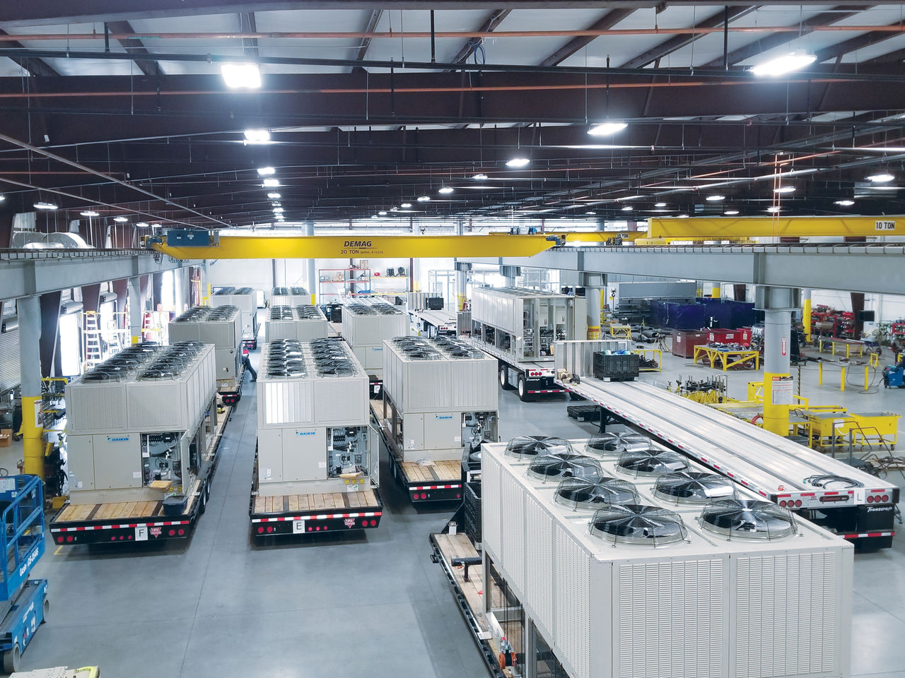 Storage place of HVAC rental units